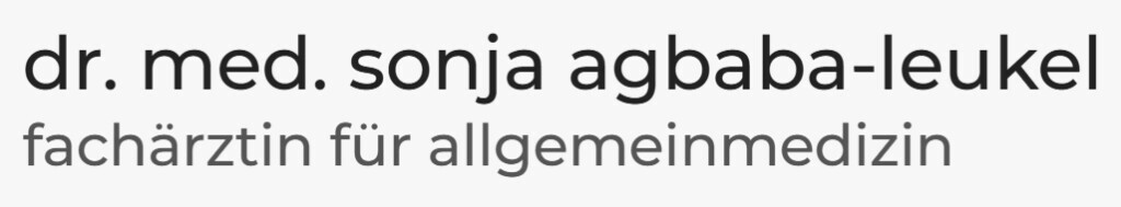 Praxis Dr. med. Sonja Agbaba-Leukel Logo