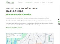 Website Screenshot AUDILOGIK GmbH - Fachzentrum für Hörgeräte Harlaching