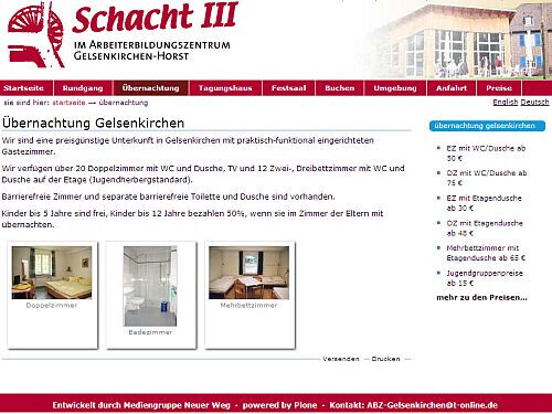 Bilder Schacht III/ABZ