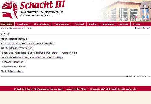 Bilder Schacht III/ABZ