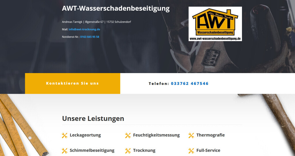 Bilder AWT Wasserschadenbeseitigung Andreas Tarnigk