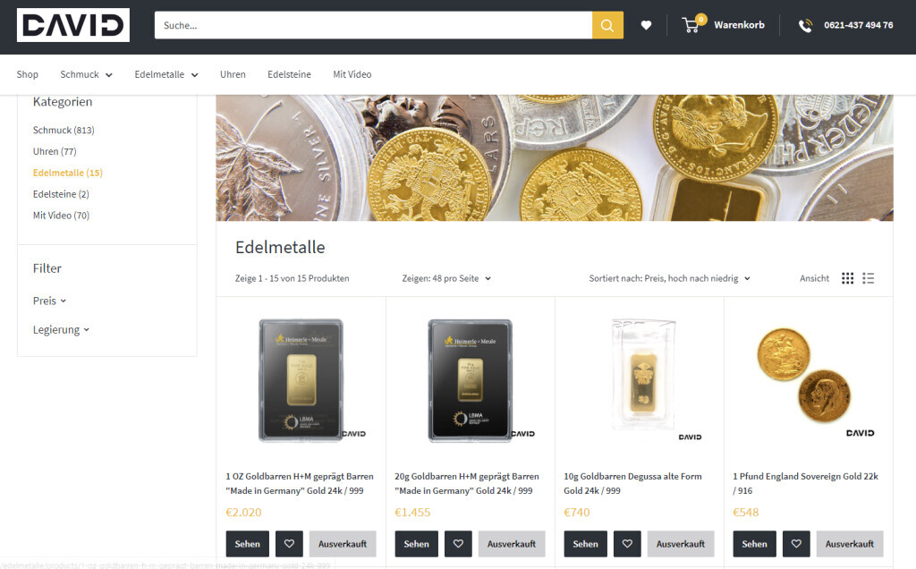 Bilder DAVID Juwelen & Werte GmbH