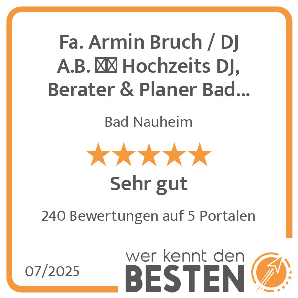 Bilder Fa. Armin Bruch / DJ A.B. ❤️ Hochzeits DJ, Berater & Planer Bad Nauheim Hessen