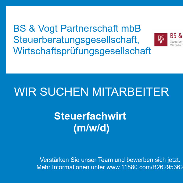 Bilder BS & Vogt Partnerschaft mbB Steuerberatungsgesellschaft, Wirtschaftsprüfungsgesellschaft