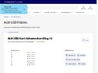 Website Screenshot ALDI SÜD