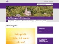 Website Screenshot Evangelische Christuskirche Schlangenbad - Evangelische Kirchengemeinde Schlangenbad
