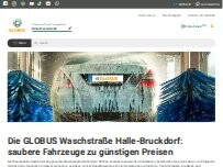 Website Screenshot GLOBUS Waschstraße Halle