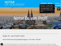 Website Screenshot Notar Dr. Maximilian Frhr. v. Proff