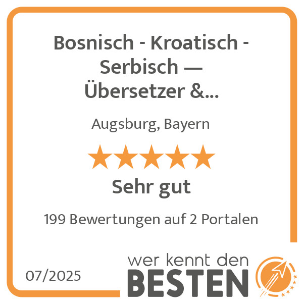 Bilder Bosnisch - Kroatisch - Serbisch — Übersetzer & Dolmetscher — Aldijana Seidlmayer (BDÜ)