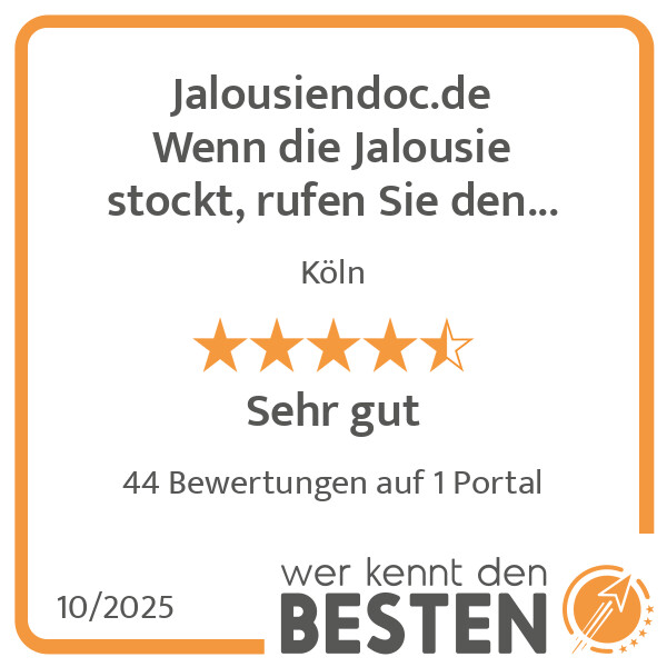 Bilder Jalousiendoc.de  Wenn die Jalousie stockt, rufen Sie den Jalousiendoc!