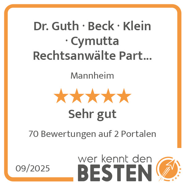 Bilder Dr. Guth · Beck · Klein · Cymutta Rechtsanwälte Part mbB