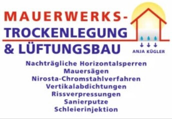 Mauerwerkstrockenlegung und Lüftungsbau Anja Kügler Logo