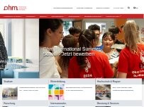 Website Screenshot Technische Hochschule Nürnberg