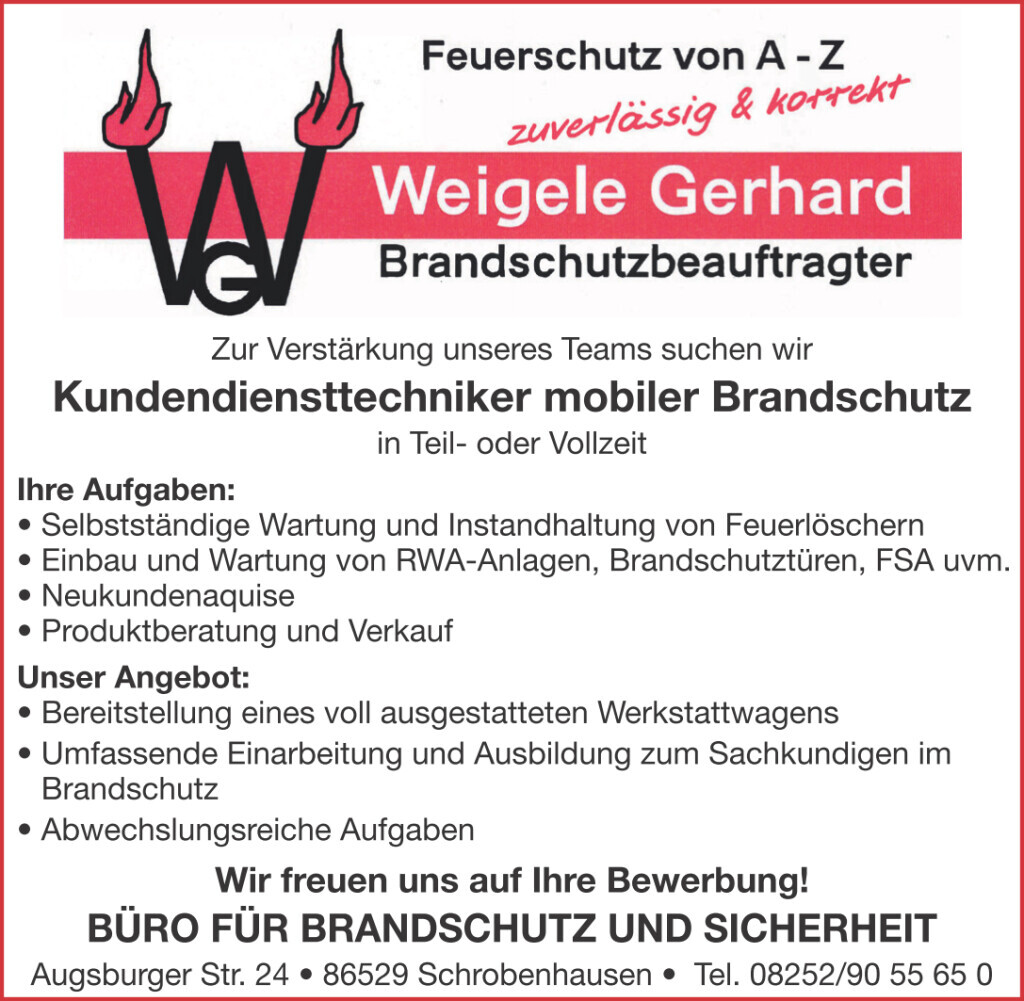 Bilder W.G. Brandschutz Gerhard Weigele