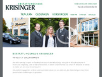 Beerdigungsinstitut Krisinger - Filiale website screenshot