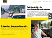Website Screenshot Taxi Neustrelitz