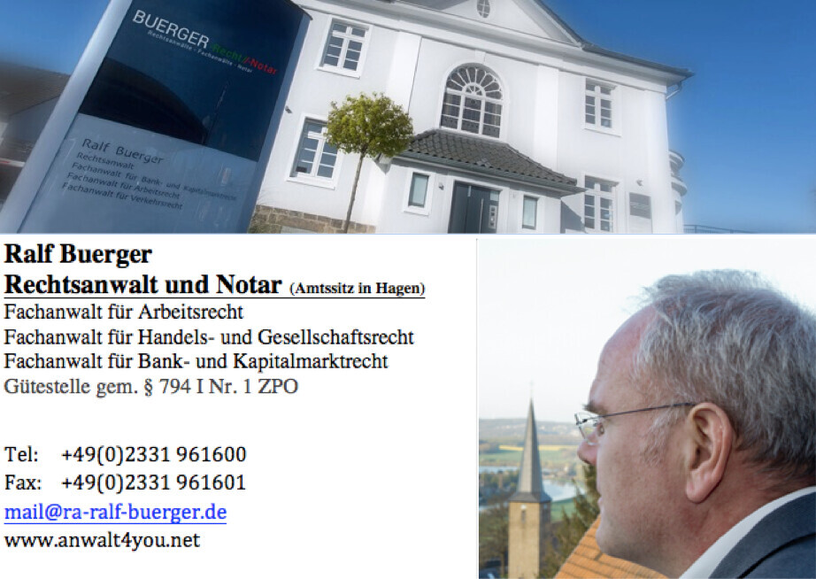 Bilder Rechtsanwalt und Notar Ralf Buerger