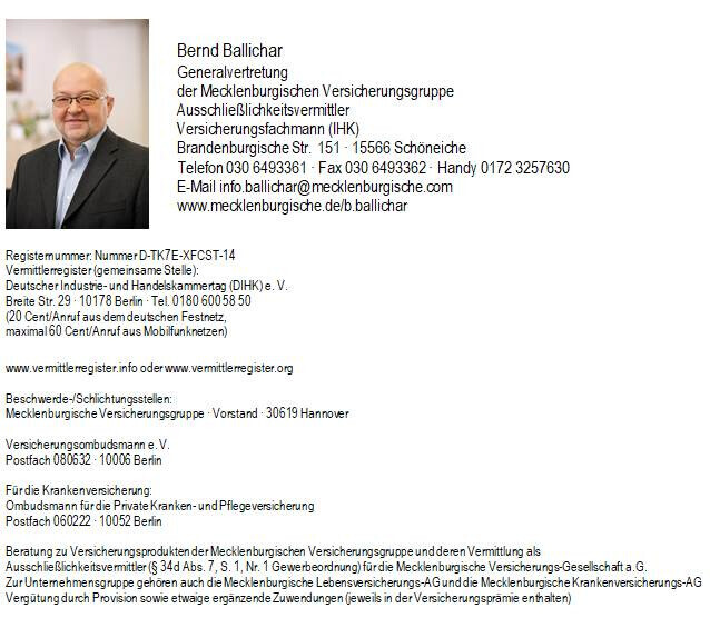 Bilder Generalvertretung der Mecklenburgischen Versicherungsgruppe - Bernd Ballichar