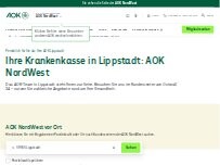 Website Screenshot AOK NordWest - Kundencenter Lippstadt