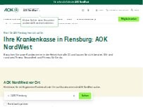 Website Screenshot AOK NordWest - Kundencenter Flensburg