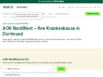 Website Screenshot AOK NordWest - Kundencenter Dortmund