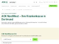 Website Screenshot AOK NordWest - Kundencenter Dortmund-Süd