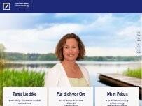 Website Screenshot Tanja Liedtke, Selbstständige Finanzberaterin für die Deutsche Bank