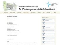 Website Screenshot Evangelische Kirche Waldbreitbach