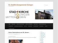 Website Screenshot Evangelische Stadtkirchengemeinde Solingen
