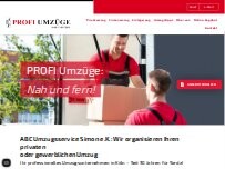 Website Screenshot ABC Umzugsservice Simon e.K. | Umzugsunternehmen Köln
