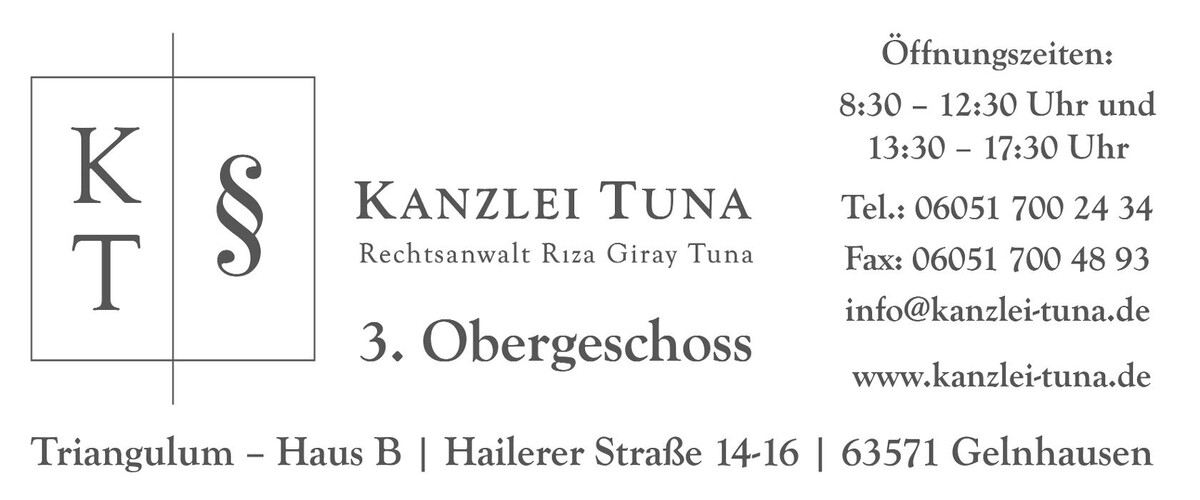 Bilder Kanzlei Tuna - Rechtsanwalt Riza Giray Tuna