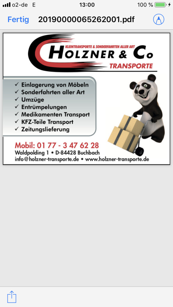 Bilder Holzner & Co Transporte