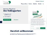 Website Screenshot Ambulanter Pflegedienst "Am Volksgarten"