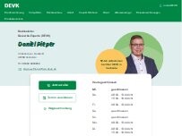 Website Screenshot DEVK Versicherungen: Daniel Pieper