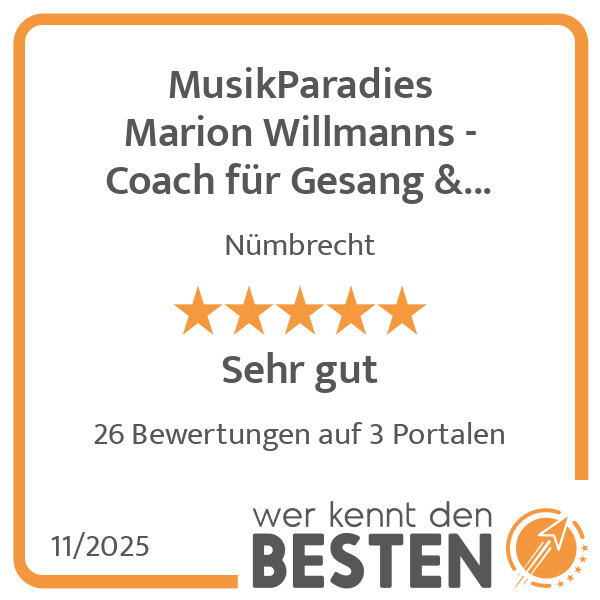 Bilder MusikParadies Marion Willmanns - Coach für Gesang & Stimme, Gesundheit & TraumaHilfe
