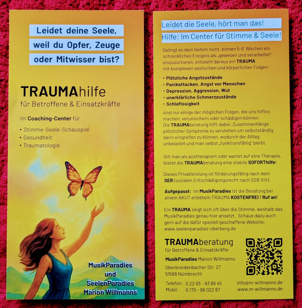 Bilder MusikParadies Marion Willmanns - Coach für Gesang & Stimme, Gesundheit & TraumaHilfe