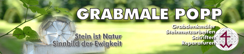 Grabmale Naturstein Popp Logo