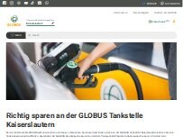 Website Screenshot GLOBUS Tankstelle Kaiserslautern