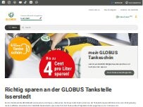 Website Screenshot GLOBUS Tankstelle Jena-Isserstedt