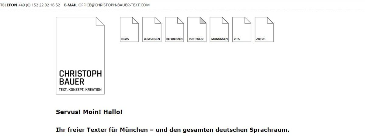 Bilder Christoph Bauer - Freier Texter für München