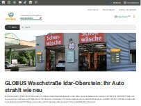 Website Screenshot GLOBUS Waschstraße Idar-Oberstein