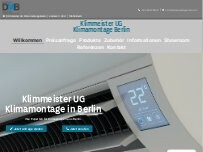 Website Screenshot Klimmeister UG Klimamontage Berlin