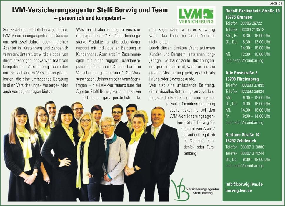 Bilder LVM Versicherung Steffi Borwig - Versicherungsagentur