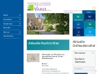 Website Screenshot Kirchenraum im Gemeindehaus St. Michael in Obenstrohe - Evangelisch-lutherische Kirchengemeinde Varel
