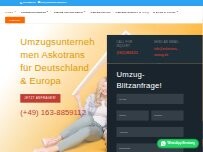Website Screenshot Askotrans Umzüge: Umzugsunternehmen Mainz  Günstige Umzugsfirma
