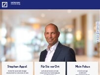 Website Screenshot Stephan Appel, Teamleiter und Selbstständiger Finanzberater für die Deutsche Bank
