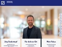 Website Screenshot Jörg Gerd Wilhelm Siedentopf, Gebietsdirektor und Selbstständiger Finanzberater für die Deutsche Bank