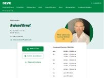 Website Screenshot DEVK Versicherungen: Roland Ernst (Berater*in ausgeschieden)