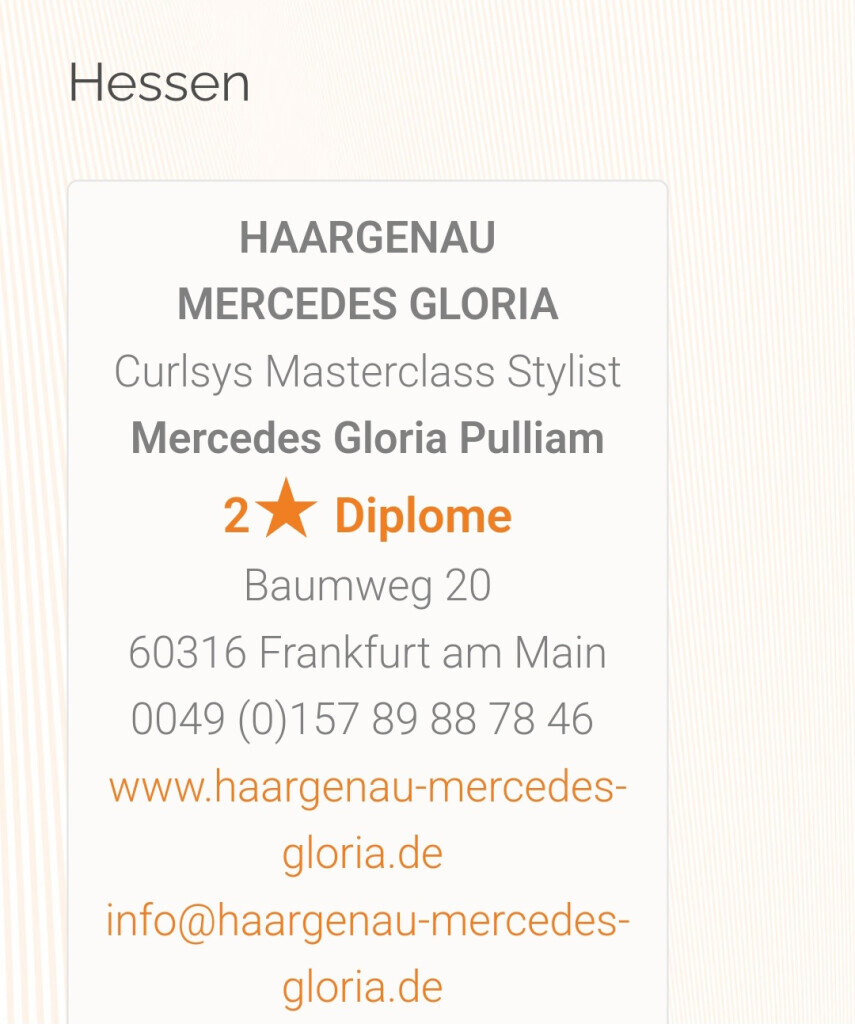 Bilder HAARGENAU MERCEDES GLORIA Lockenfriseur Frankfurt
