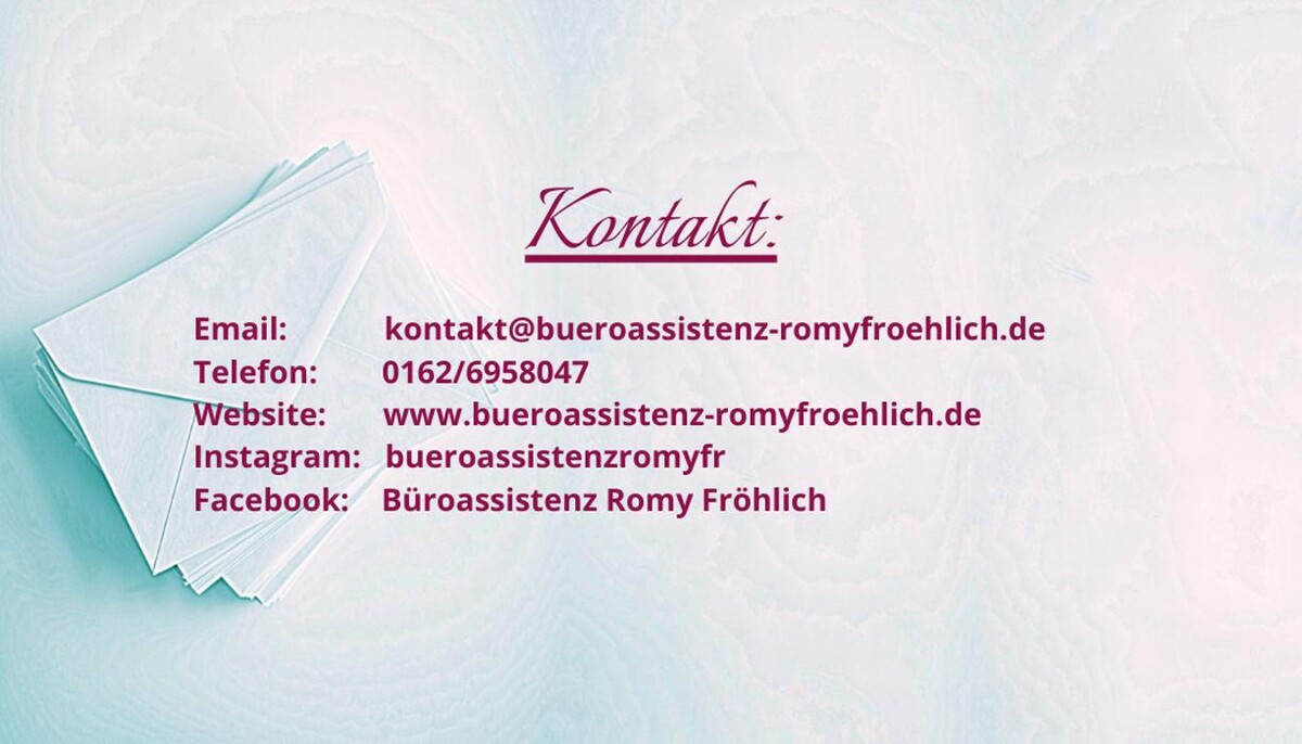 Bilder BüroAssistenz Romy Fröhlich